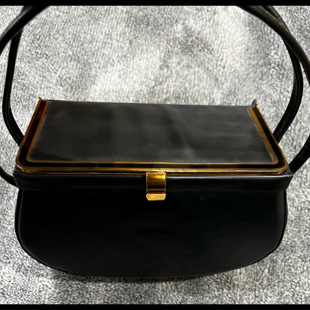 Vintage Box Purse Handbag Clutch -